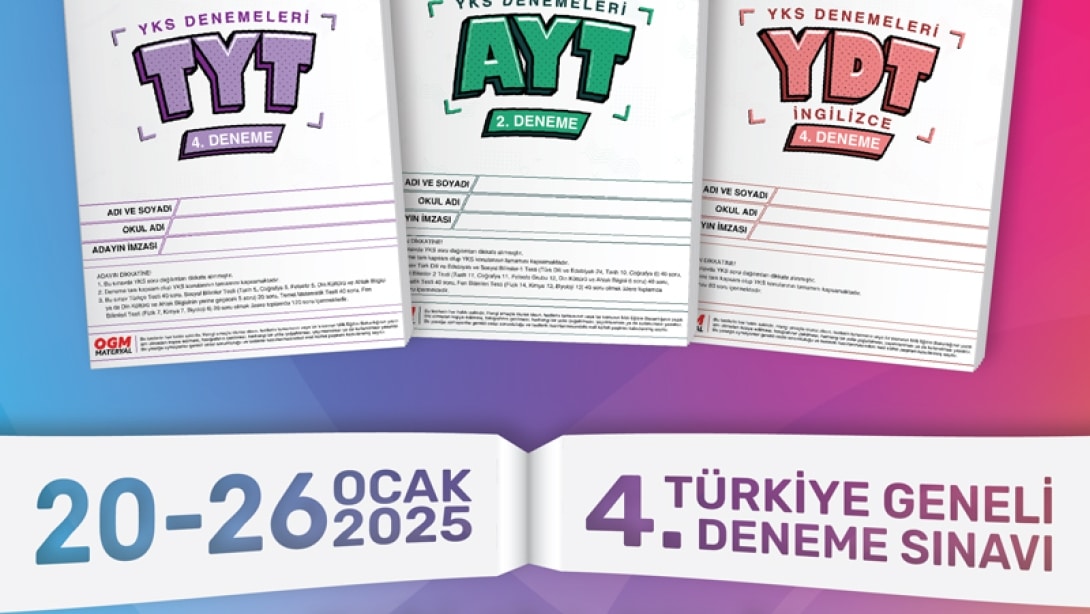 20 26 OCAK 4 TÜRKİYE GENELİ DENEME SINAVI MEBİ DE